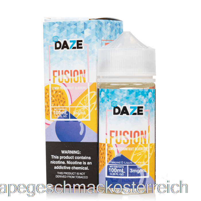Eiszitrone, Passionsfrucht, Blaubeere – 7 Daze Fusion – 100 Ml, 3 Mg Vape-Geschmack